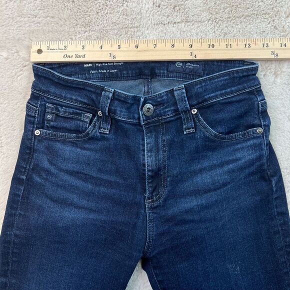 AG Adriano Goldschmied Jeans Womens Size 25R Mari High Rise Slim Straight Dark - Picture 6 of 11